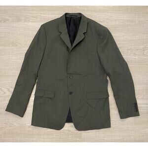 Theory Traceable Wool Twill Sport Coat Jacket Mens 42R Green 2 Button